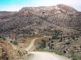 Muscat 07 09 Driving On A Dirt Road Into Hajar Mountains The last 15km to reach the plateau of Jebel Shams (about 2000m above sea level) is on a good gravel road.